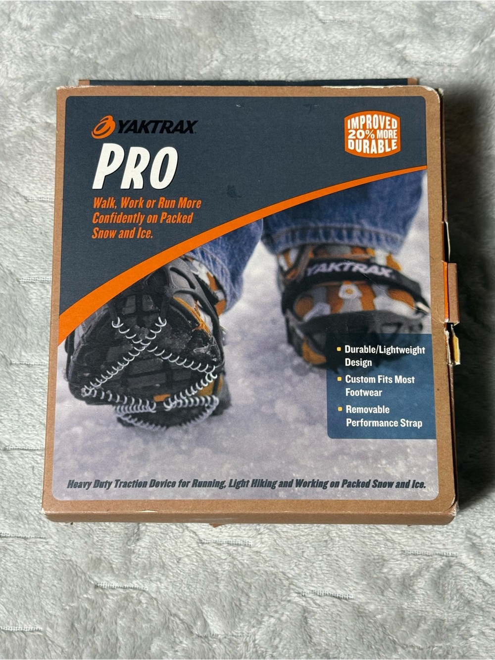 Yaktrax‎ Pro Ice Traction Cleats Size L Black Snow Ice Shoe Grips NIB